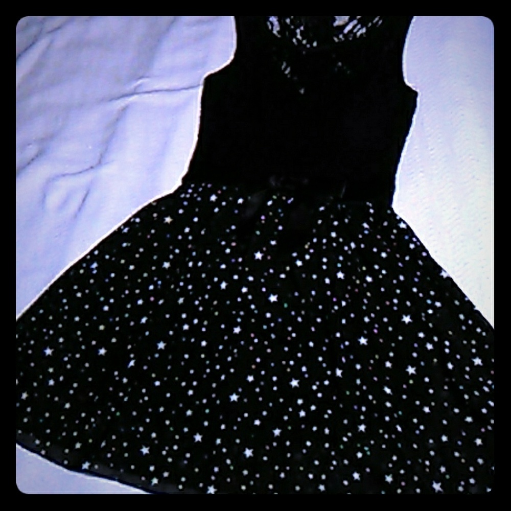 Black dress with lace & stars